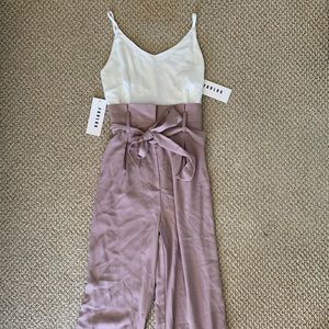 Favlux multi color jumpsuit with waist detail